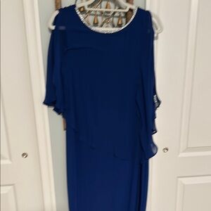 MSK Elegant Blue Women's Dress-EUC